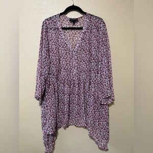 Lane Bryant Floral Tunic Top size 22/24